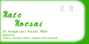 mate mocsai business card