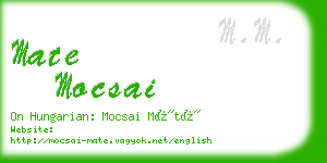 mate mocsai business card